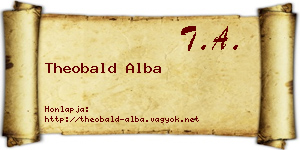 Theobald Alba névjegykártya